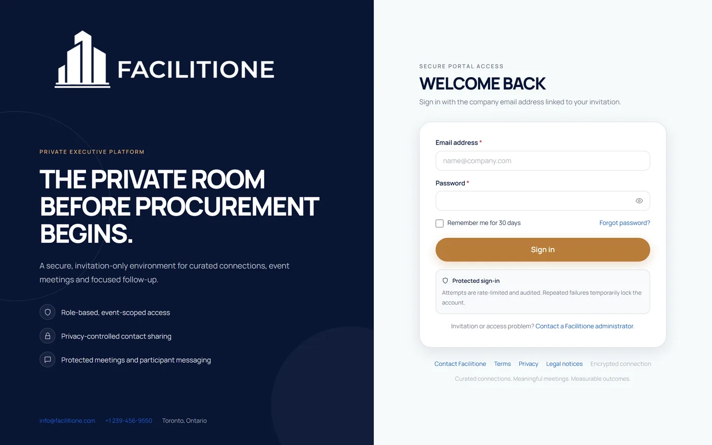 Facilitione Portal website