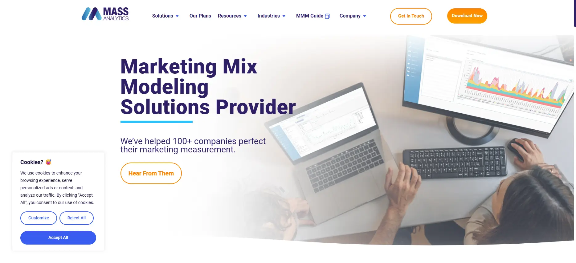 MASS Analytics website during the growth marketing programme